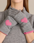 ALASHAN 100% CASHMERE HEART INTARSIA 3-IN-1 GLOVE