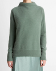 VINCE BOILED FUNNEL NECK PULLOVER