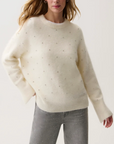 PISTOLA LUNA EMBELLISHED CREW NECK SWEATER