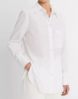 VINCE COTTON RELAXED STRAIGHT SHIRT