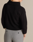 ALASHAN CASHMERE MERINO HEDY 3/4 SLEEVE WIDE MOCK NECK