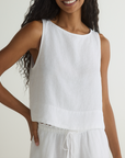 BELLA DAHL SLEEVELESS BOAT NECK SPLIT BACK