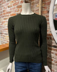 ALASHAN CASHMERE COTTON CASHMERE BLAIR RIB CREW