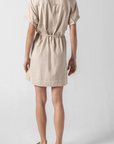 LILLA P HALF PLACKET SHIRT DRESS