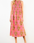 THML JULES SMOCKED MAXI DRESS