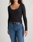 MARINE LAYER LEXI RIB SUN-IN SCOOP TEE