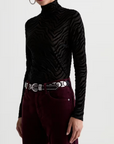 AG CHELS SLIM FIT L/S RIB TURTLENECK VELVET
