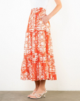 THML JADE SMOCKED MAXI SKIRT