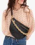 CLARE V WOVEN GRANDE FANNY