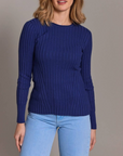 ALASHAN CASHMERE COTTON CASHMERE BLAIR RIB CREW
