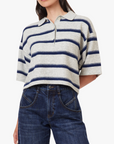 HABITUAL STRIPED RUGBY POLO SWEATER