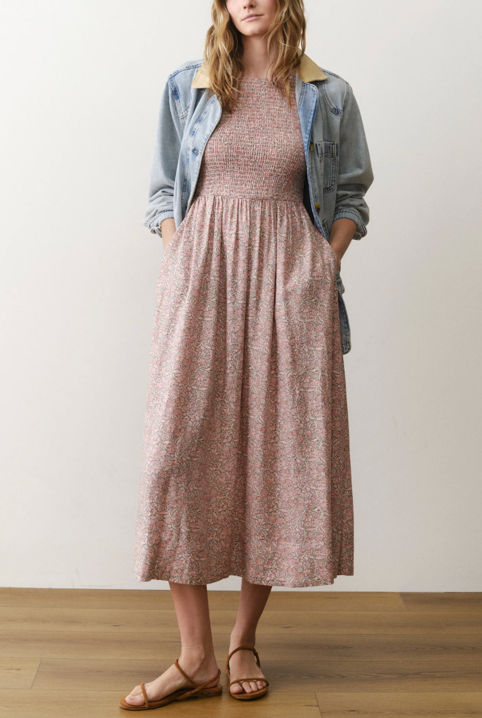 MARINE LAYER DARCY SMOCKED MAXI DRESS – Indigo