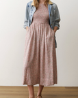 MARINE LAYER DARCY SMOCKED MAXI DRESS