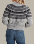 525 AMERICA AYANA CABLE PULLOVER WITH PATTERN YOKE