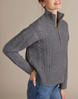 ALASHAN 100% MERINO MEGAN CABLE 1/4 ZIP