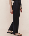 BELLA DAHL BEACH PANT WITH LATTICE STRIPE