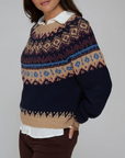 AUTUMN CASHMERE CHUNKY FAIR ISLE CREW