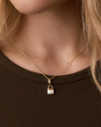 GORJANA PADLOCK PARKER CHARM - MOTHER OF PEARL