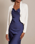 ALASHAN CASHMERE COTTON RUFFLE EDGE BOLERO