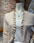 ALASHAN CASHMERE COTTON RUFFLE EDGE BOLERO