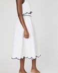 FRENCH CONNECTION ALEXIS COTTON SCALLOP SKIRT
