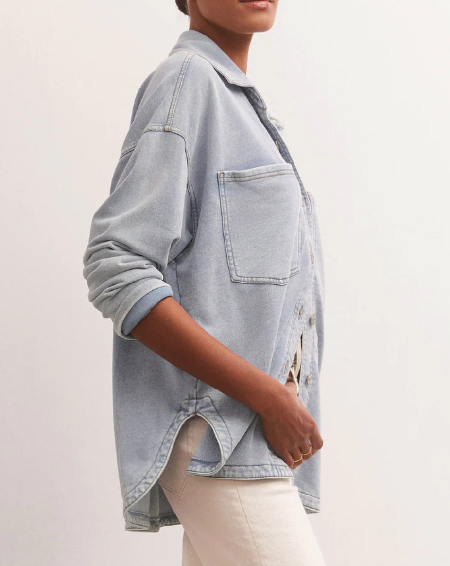 Z SUPPLY ALL DAY KNIT DENIM JACKET – Indigo