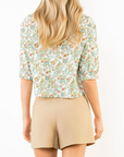 THML LENA 3/4 SLEEVE COLLAR BLOUSE