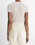 VINCE WAFFLE KNIT S/S CREW