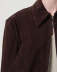 AGOLDE NAHLA CROPPED SUEDE JACKET