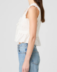 FRENCH CONNECTION RHODES POPLIN SMOCKED TOP