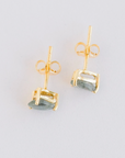 ELLI PARR DECO MINI LABRADORITE STUDS