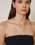 CHAN LUU GOLD DOUBLE LAYER W/ CITRINE HOOK NECKLACE