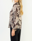 THML OPAL PAISLEY PRINTED V NECK BLOUSE