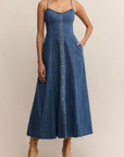 Z SUPPLY ANGEL EYES DENIM MIDI DRESS