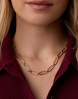 GORJANA ZOEY STATEMENT LINK NECKLACE GOLD