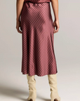 VINCE PLAID OMBRE SLIP SKIRT W/ LINGERIE ELASTIC