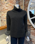 ALASHAN CASHMERE QUEBEC FOX CUFF TURTLENECK