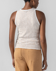 LILLA P STRIPED HIGH NECK TANK