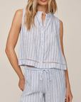 BELLA DAHL SLEEVELESS BUTTON FRONT