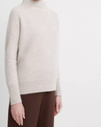 VINCE BOILED FUNNEL NECK PULLOVER