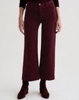 AG SAIGE WIDE LEG CROP CORDUROY WINERY