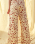 MIOU MUSE FLORAL PRINT STRETCH PANTS