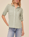 BELLA DAHL SPLIT BACK BUTTON DOWN