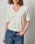 LILLA P V-NECK SADDLE SLEEVE SWEATER