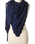 ALPINE CASHMERE RUFFLE TRIANGLE WRAP