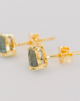ELLI PARR DECO MINI LABRADORITE STUDS