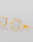 ELLI PARR ATLAS WHITE DRUZY STUDS