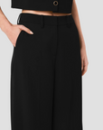 FRENCH CONNECTION HARRY SUITING HIGH WAISTED WIDE LEG TROUSERS