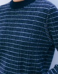 WHITE & WARREN CASHMERE STRIPED LONGSLEEVE THERMAL