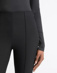 VINCE MID RISE PINTUCK CROP FLARE PANT